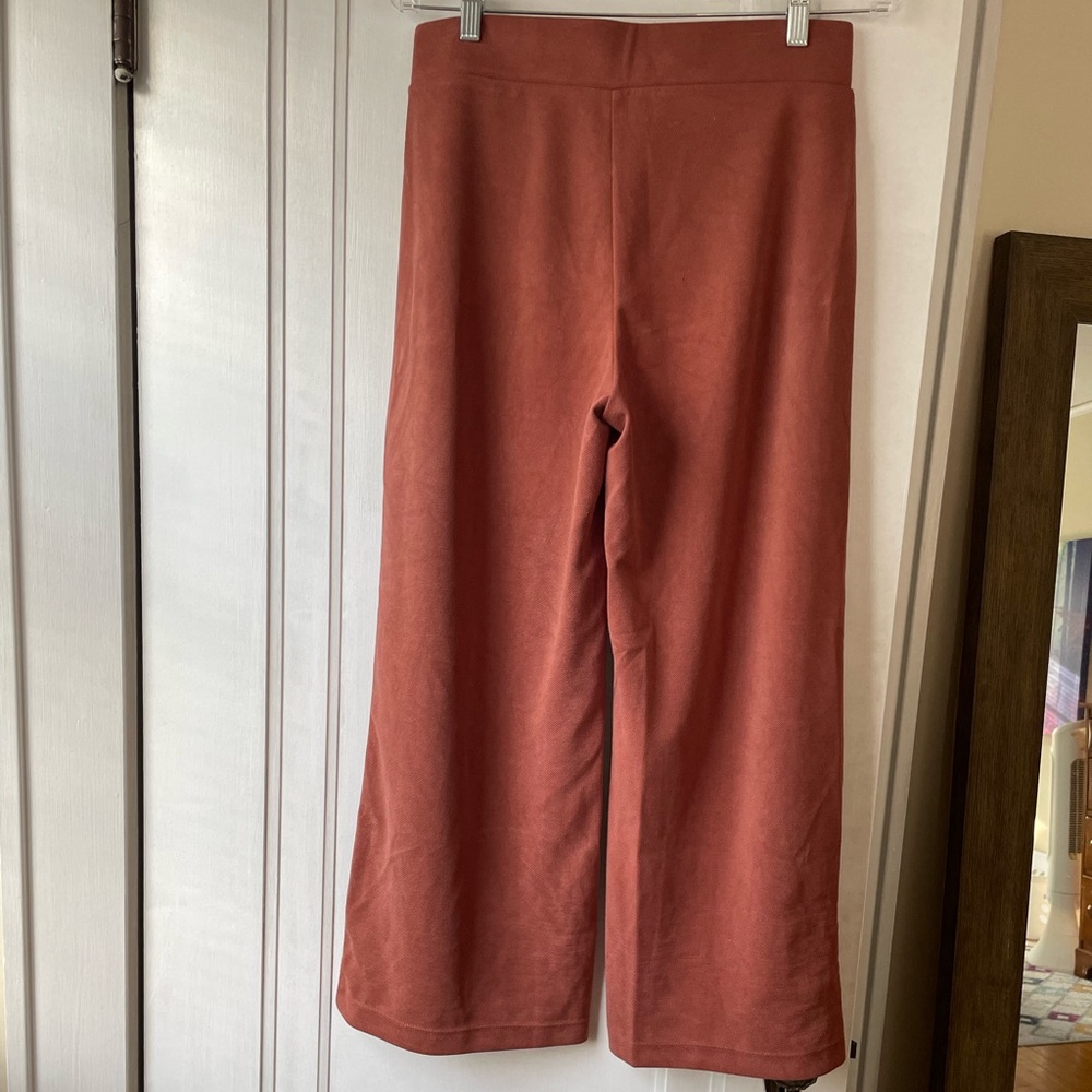 LOFT Pull-on Wide Leg Pant | Pink Wide Leg Ankle Pant Size Small